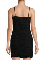 Elettra Plisse Sleeveless Minidress