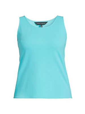 Plus Stretch Crepe Scoopneck Tank Top