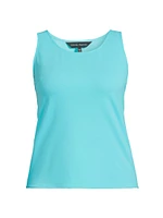 Plus Stretch Crepe Scoopneck Tank Top