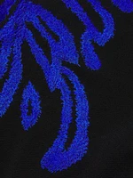 Embroidered Twill Shift Dress
