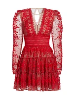 Megan Lace Tiered Minidress