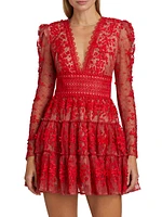 Megan Lace Tiered Minidress