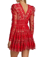 Megan Lace Tiered Minidress