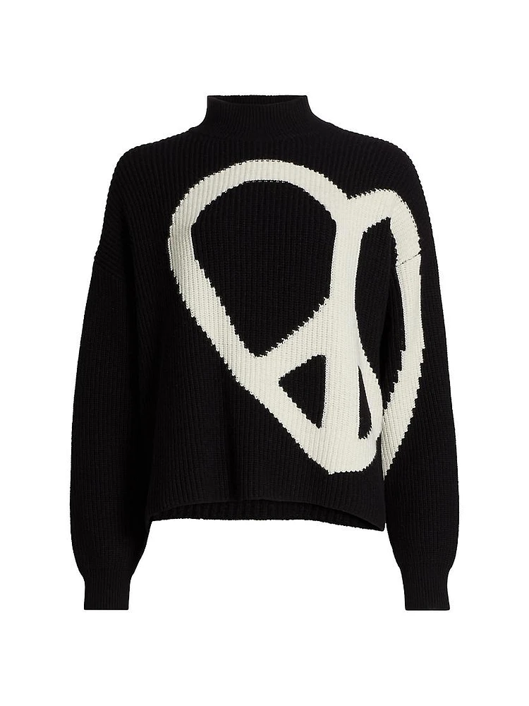 Peace Wool-Blend Turtleneck Sweater