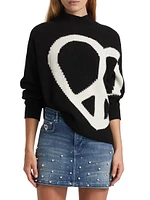 Peace Wool-Blend Turtleneck Sweater