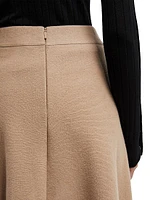 Carded Wool Midi Skirt