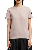 Short Sleeve Pleated Back Logo T-Shirt