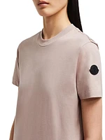 Short Sleeve Pleated Back Logo T-Shirt