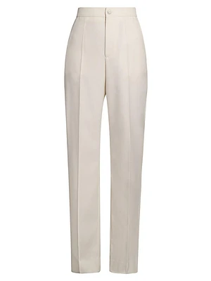 High Waisted Wool Trousers