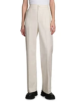 High Waisted Wool Trousers