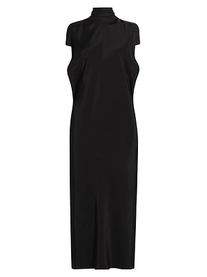 Evie Sleeveless Scarf Midi Shift Dress