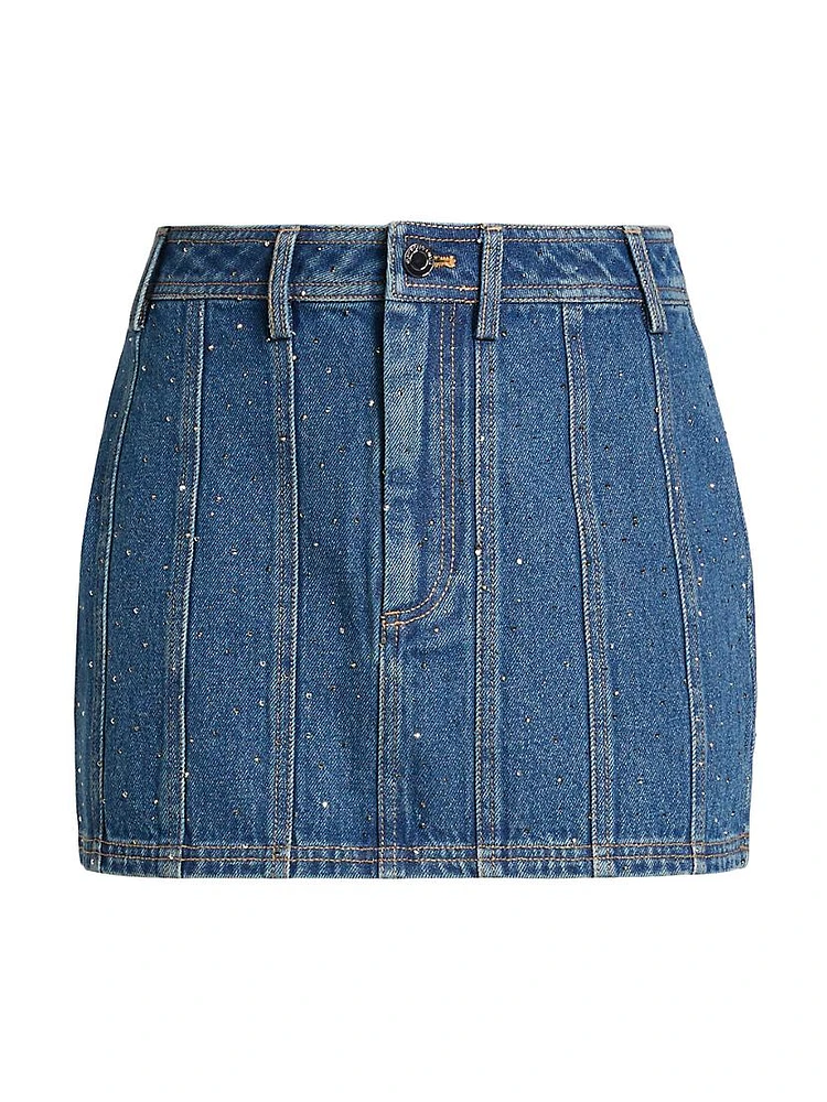 Juno Diamante Denim Miniskirt