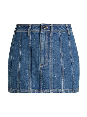 Juno Diamante Denim Miniskirt