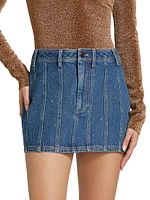 Juno Diamante Denim Miniskirt