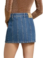 Juno Diamante Denim Miniskirt