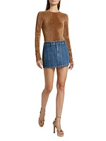 Juno Diamante Denim Miniskirt