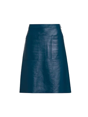Moon Leather A-Line Skirt