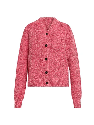 Textured Cotton-Blend Cardigan