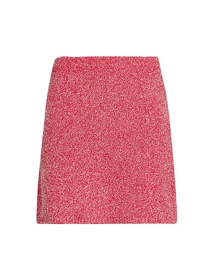 Textured Cotton-Blend Miniskirt