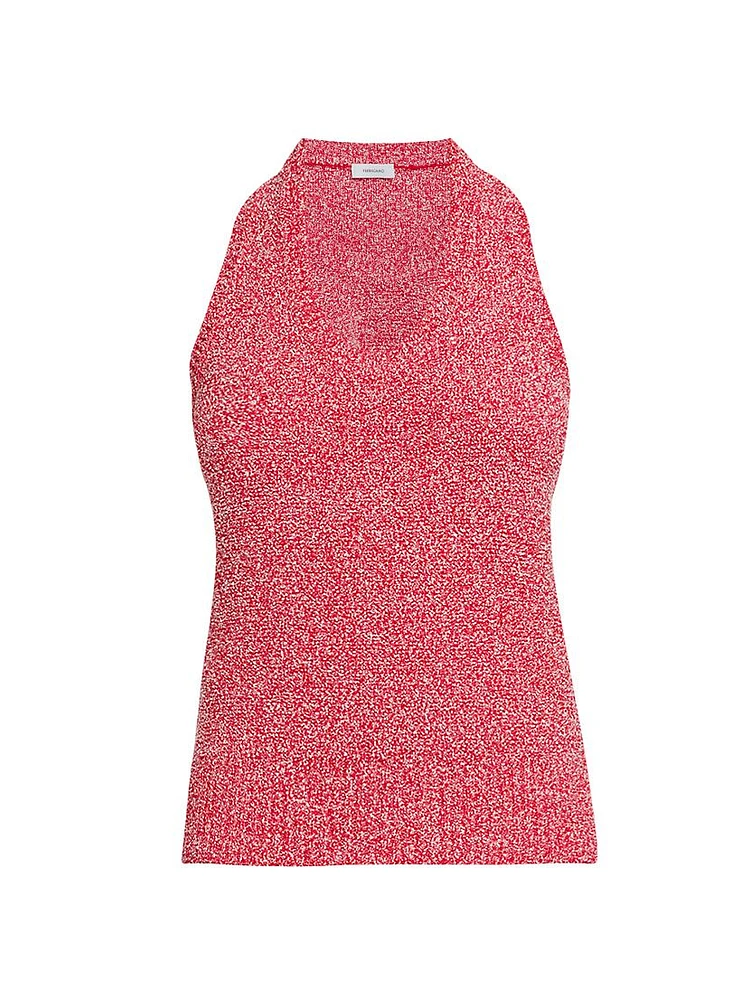 Textured Cotton-Blend Top