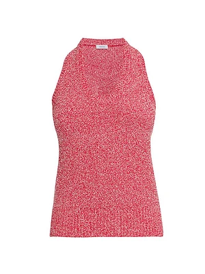 Textured Cotton-Blend Top