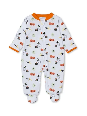 Baby's Halloween Print Cotton Footie