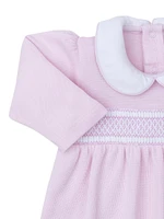 Baby Girl's 2-Piece Waffle-Knit Peter Pan Dress & Bloomers Set