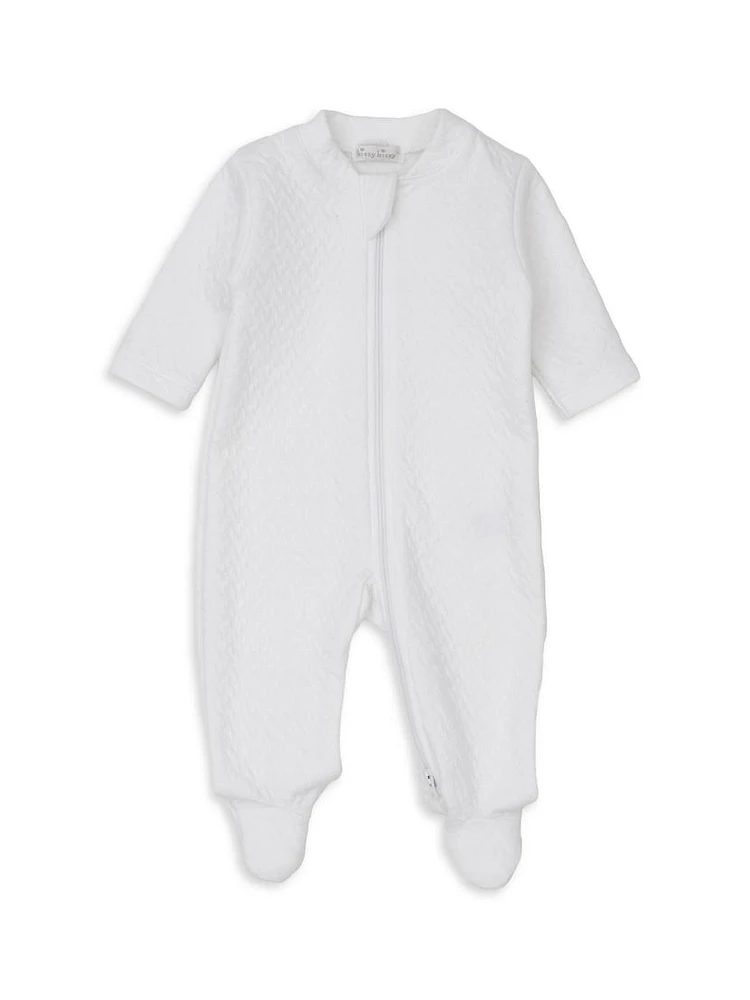 Baby's Zip-Up Jacquard Footie