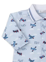 Baby's Airplane Print Coveralls