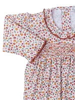 Baby Girl's Ruffle-Trim Floral Print Footie