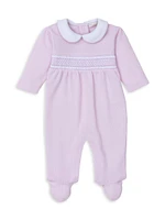 Baby Girl's Peter Pan Waffle-Knit Footie