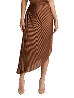 Odelia Asymmetric Pleated Skirt