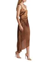 Odelia Asymmetric Pleated Skirt