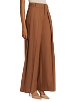 Simon Pleated Wide-Leg Trousers