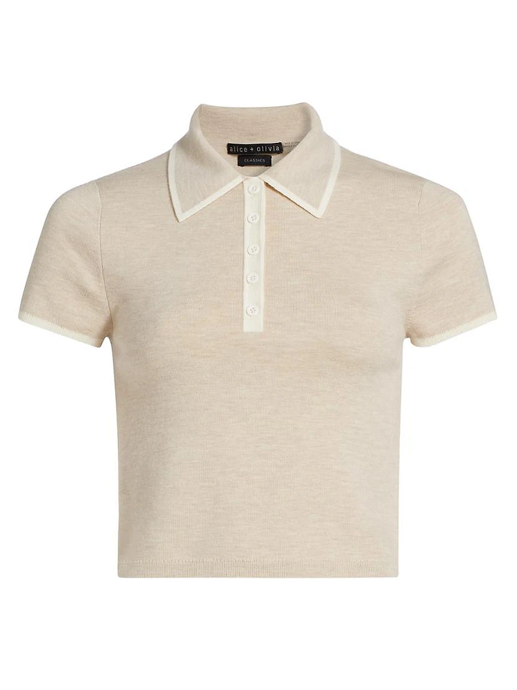 Meda Crop Polo Shirt