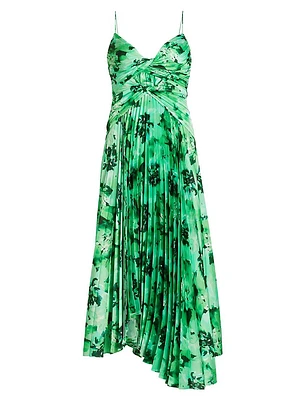 Lancashire Pleated Floral Midi-Dress