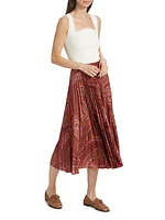 Kim Paisley Midi-Skirt