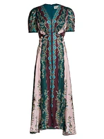 Lea Paisley Silk Maxi Dress