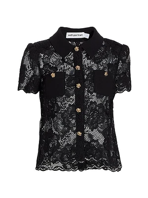 Lace Polo Shirt