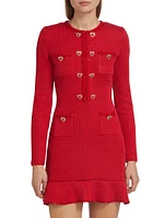 Heart Buttoned Minidress