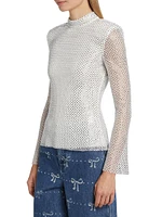 Rhinestone Fishnet Top