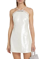 Sequined Halter Minidress