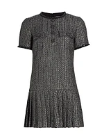 Metallic Bouclé Minidress