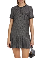 Metallic Bouclé Minidress