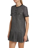 Metallic Bouclé Minidress