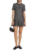 Metallic Bouclé Minidress