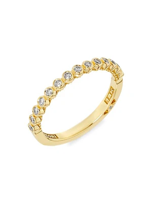 Sculpted Crescent 18K Yellow Gold & 0.20 TCW Diamonds Ring