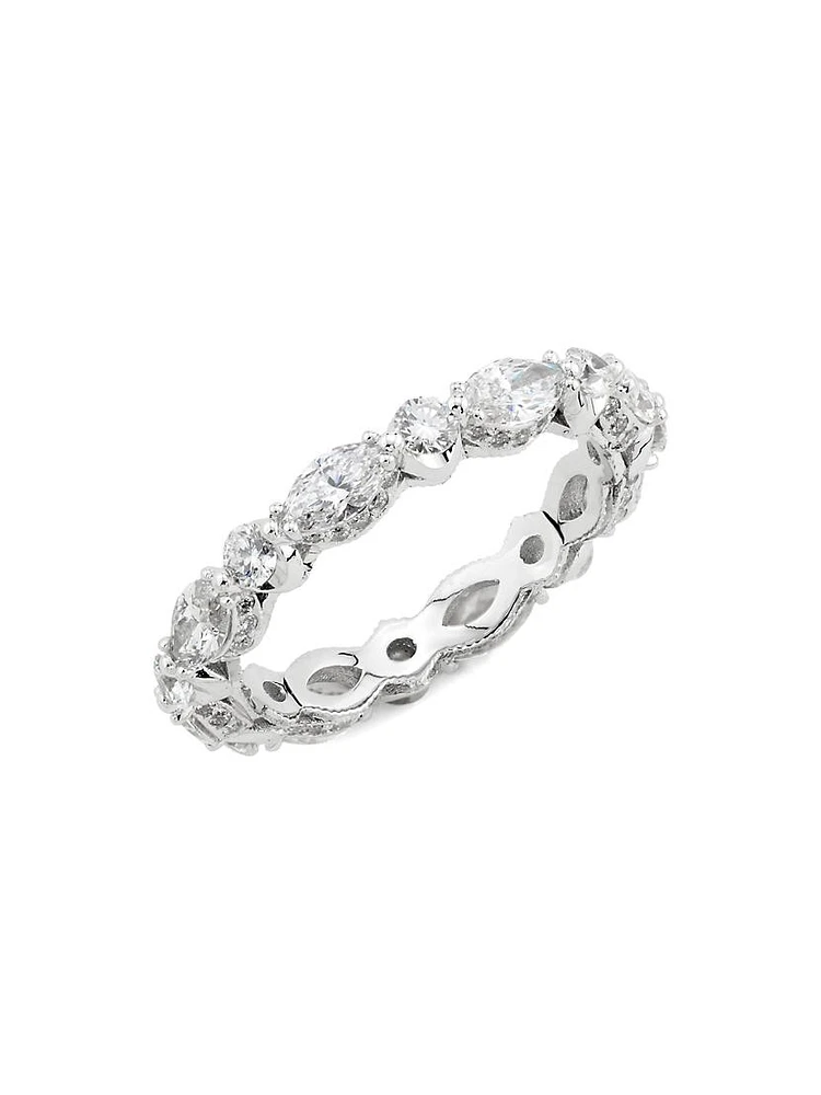 Classic Crescent RoyalT Platinum & TCW Diamond Eternity Band