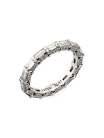 Classic Crescent Royalt Platinum & TCW Diamond Eternity Band