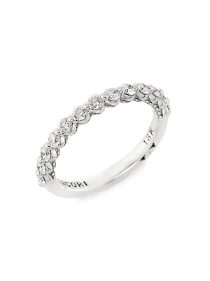 Sculpted Crescent 18K Gold & TCW Diamond Band